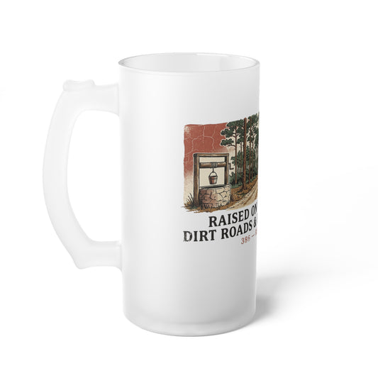 Frosted Beer Mug — 'Raised on Well Water' Vintage Florida Roadside Design